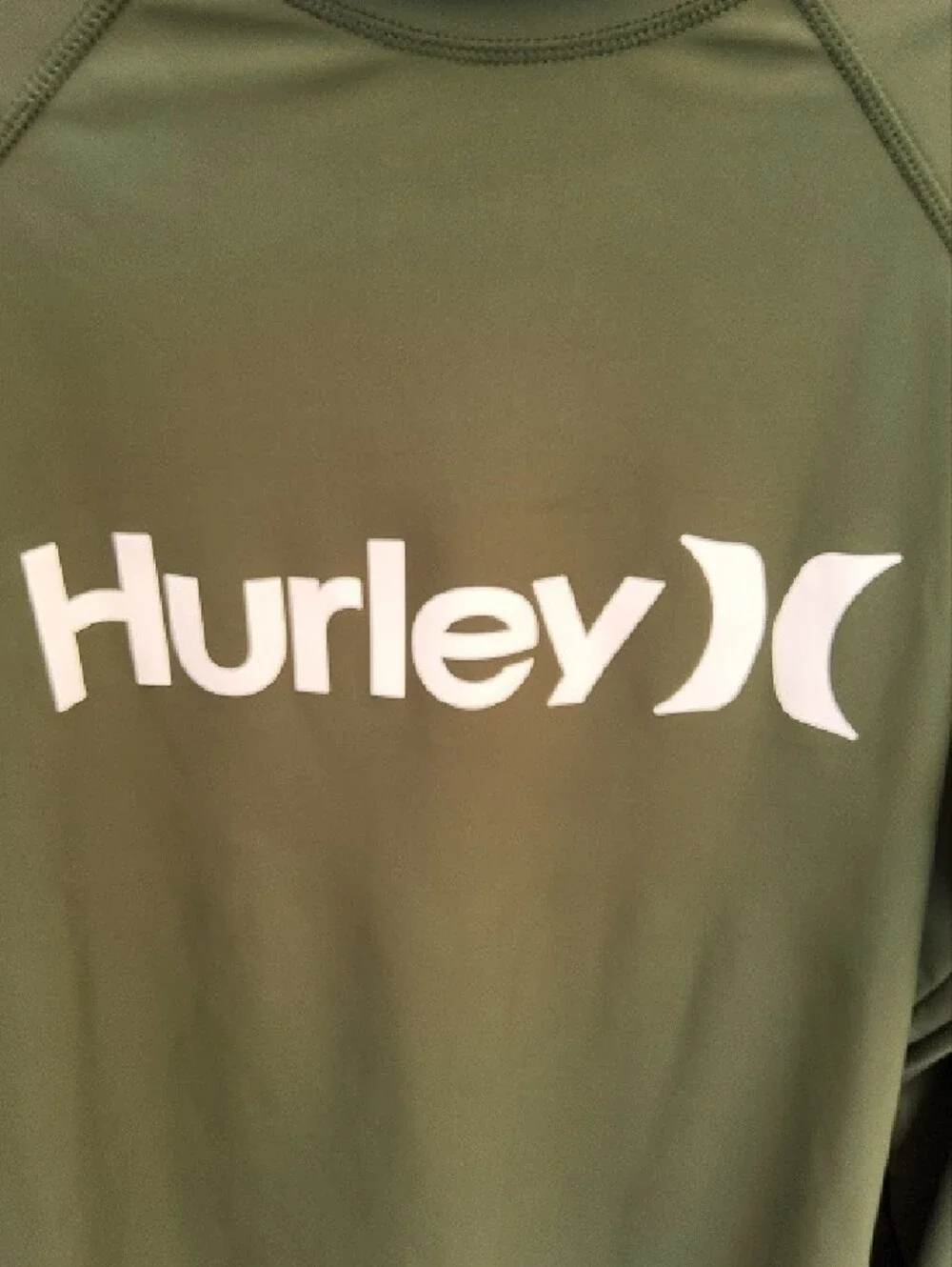Hurley Green Rashguard Long Sleeved Size 1X - Picture 2 of 8